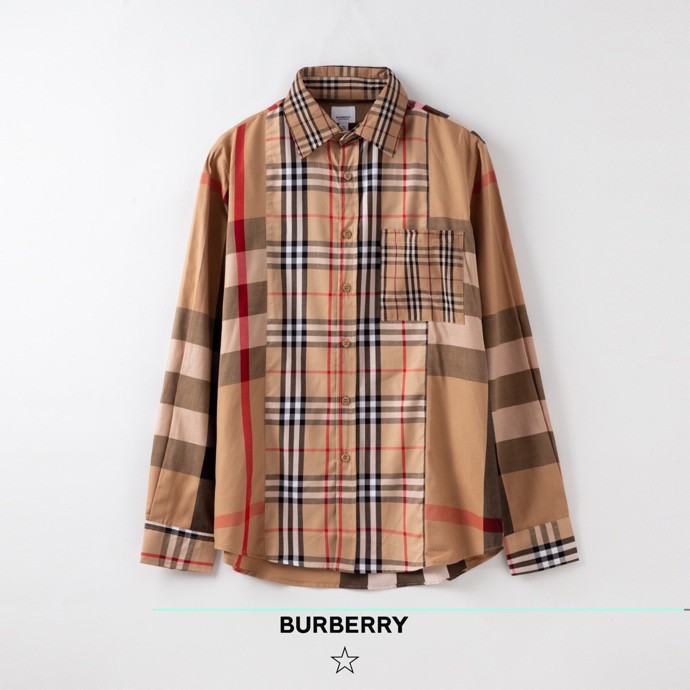 burberry plaid long sleeve shirt