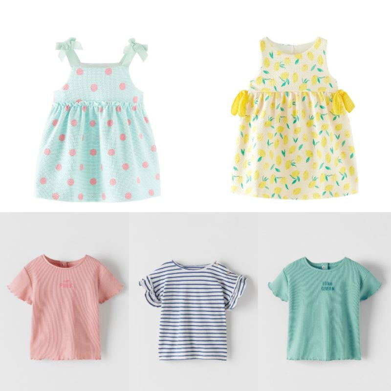 Zara Baby Girl Jacquard Dress and Shirt 