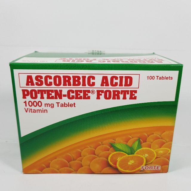 PotenCee Forte Ascorbic Acid 1000mg Tablet Vitamin 100 Tablets