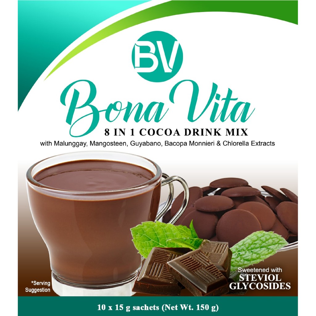 Bona Vita Choco 8in1 Cocoa Drink Mix 1 Box (10 sachets) Shopee Philippines