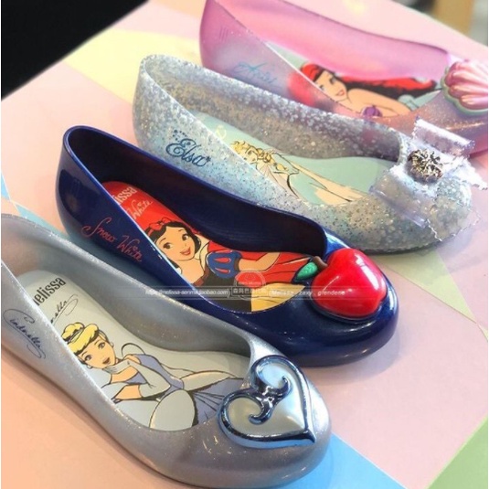 2022 Disney Princess Jelly Shoes 19-22cm Kids Cute Performance Crystal ...