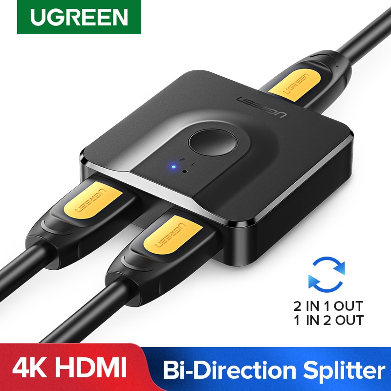 Ugreen HDMI Splitter 4K HDMI Switch for Xiaomi Mi Box BiDirection 1x2