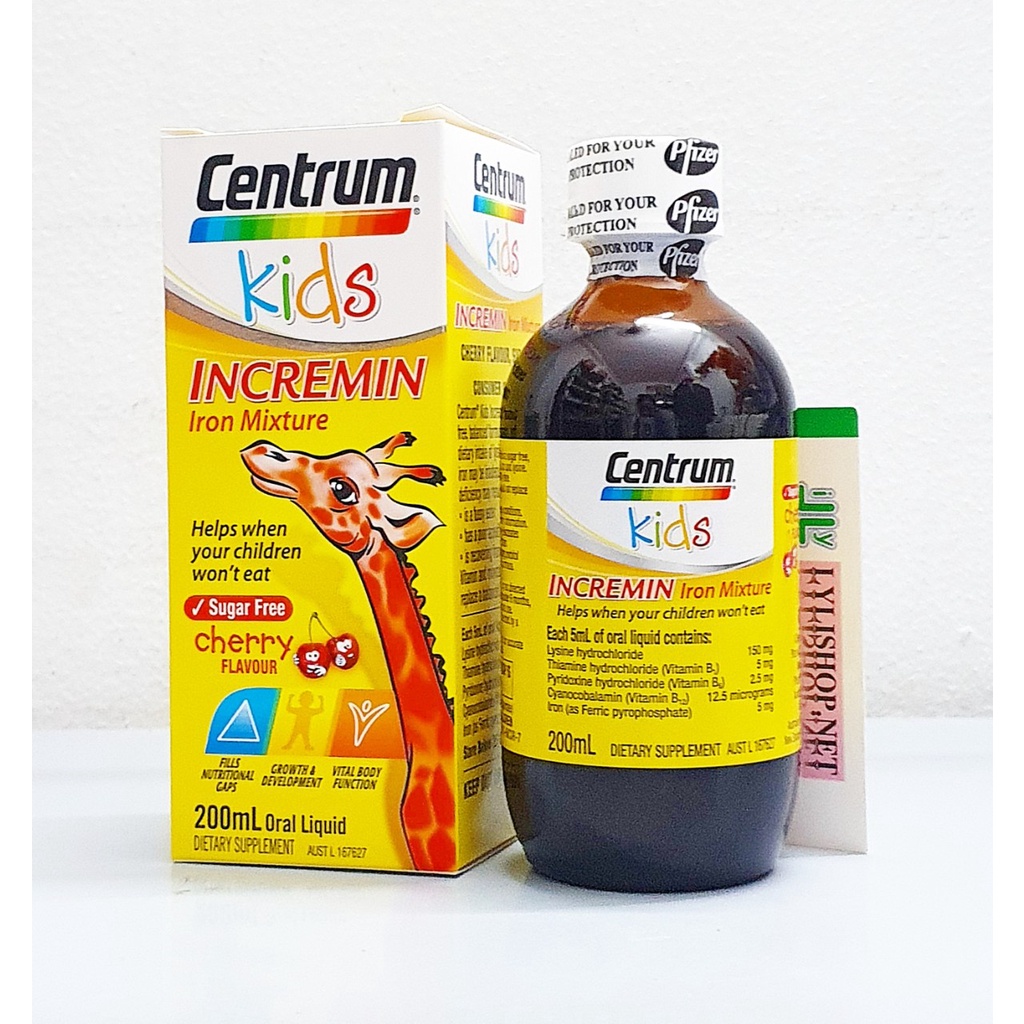 Centrum Kids Incremin Iron Mixture Multivitamin Syrup For Children With ...