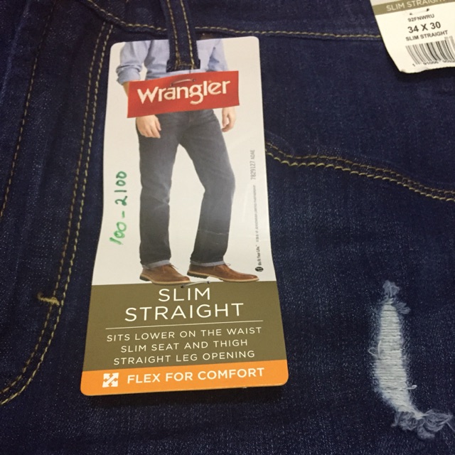wrangler slim straight flex pants