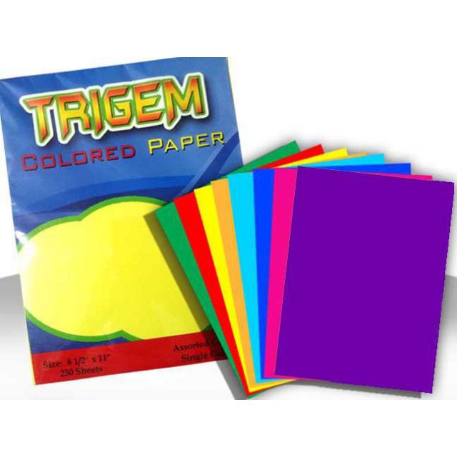 1Ream/250Sheets Colored Paper Assorted Colors(Random Brand) Shopee