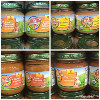 Earth’s Best Organic Baby food Stage 2 6m&up