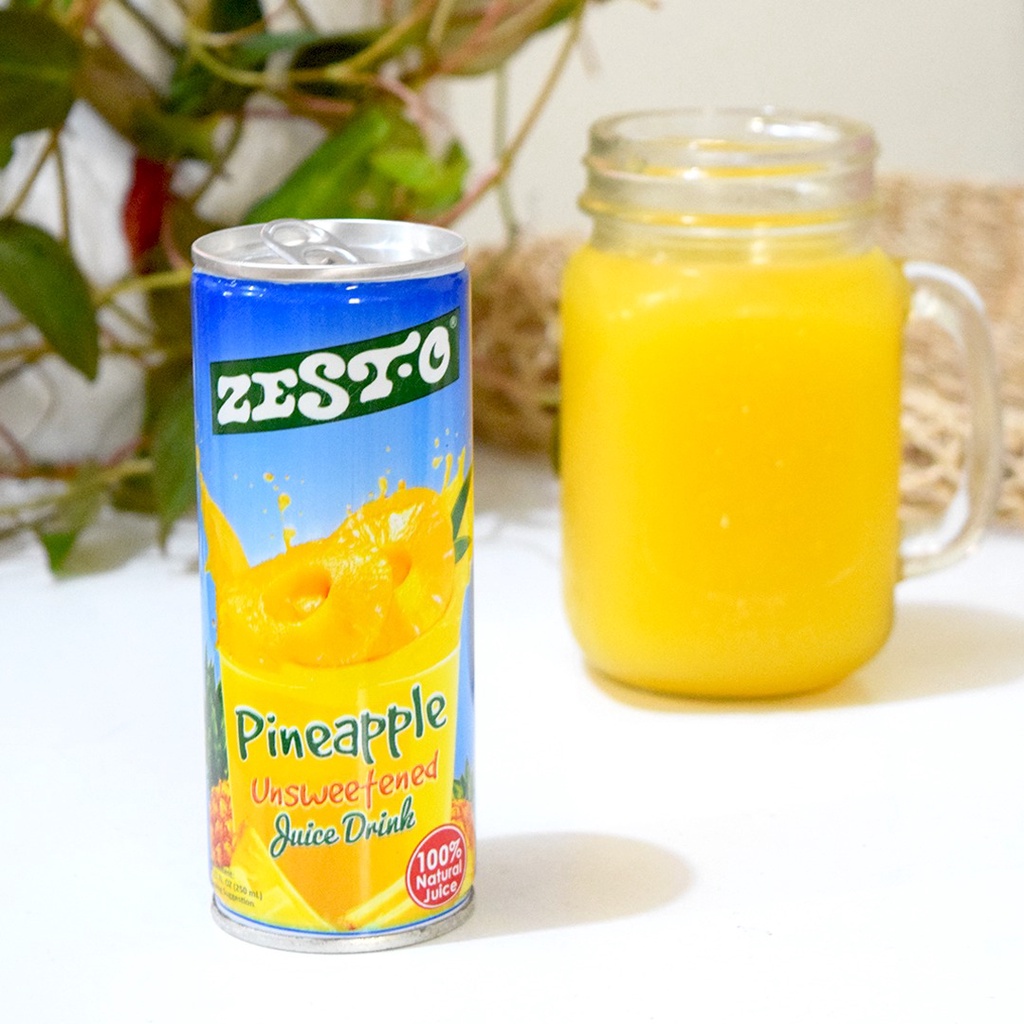 Zesto Pineapple Juice In Can 250ml Shopee Philippines