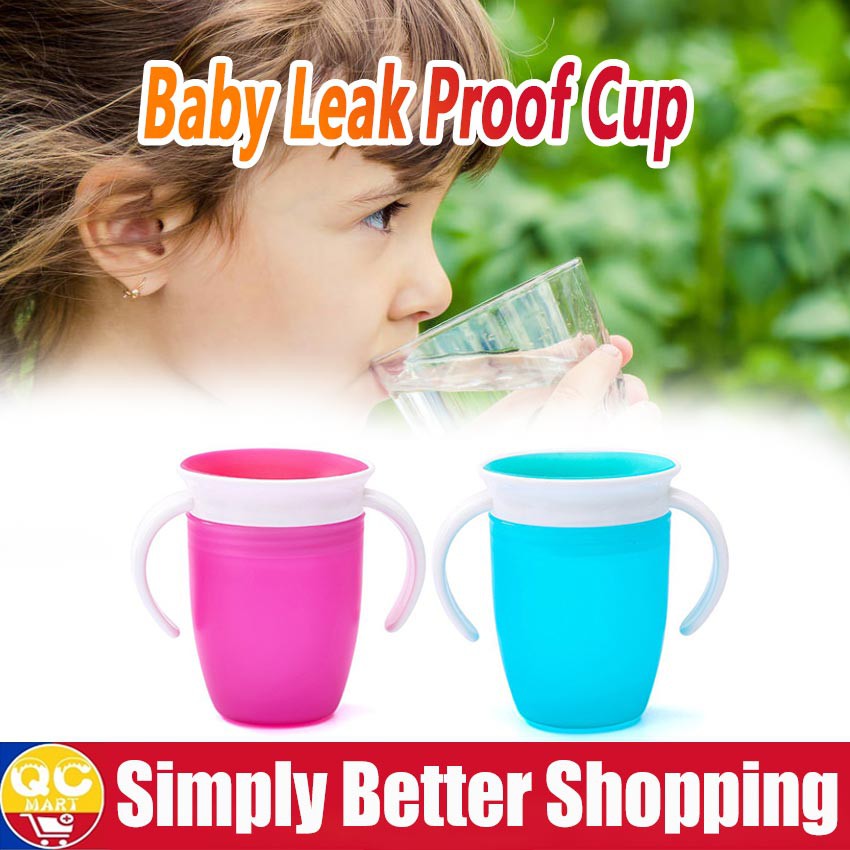 Baby Learning Drinking Cup 360 Kid Safe Silicone Degree LeakProof
