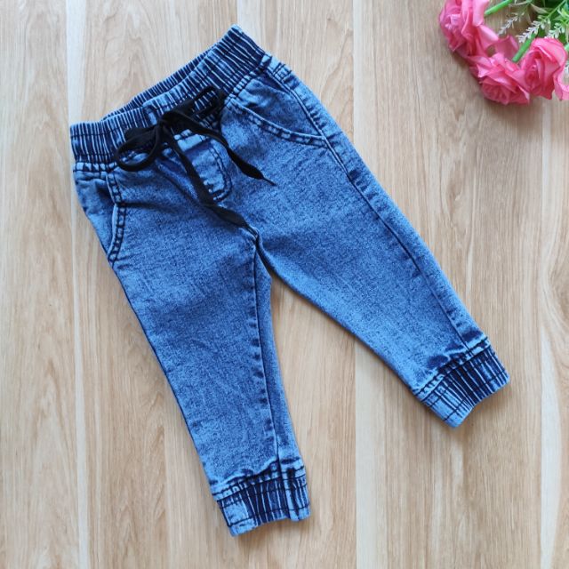 washed blue denim