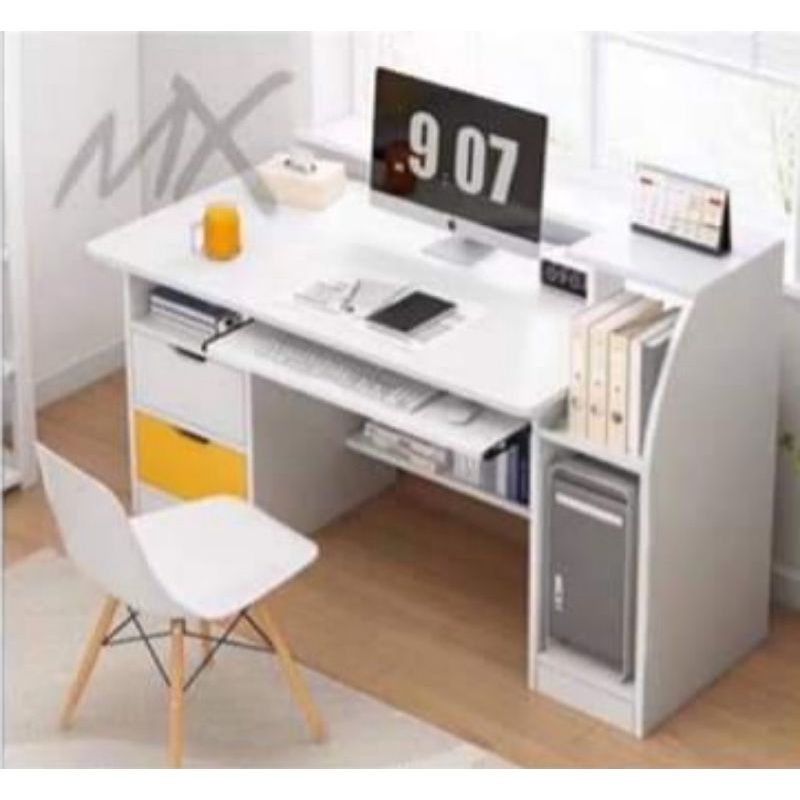 Computer Table with shelves, CPU holder and Keyboard table Shopee