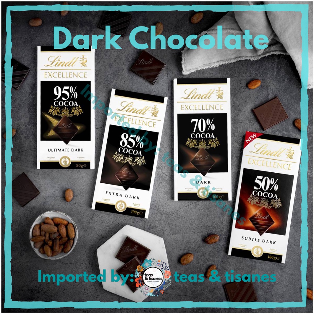 Lindt EXCELLENCE | HIGH COCOA PERCENTAGE | Dark Chocolate Block ...