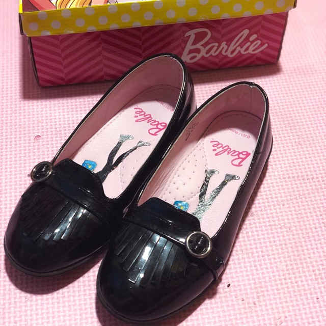 barbie black school shoes