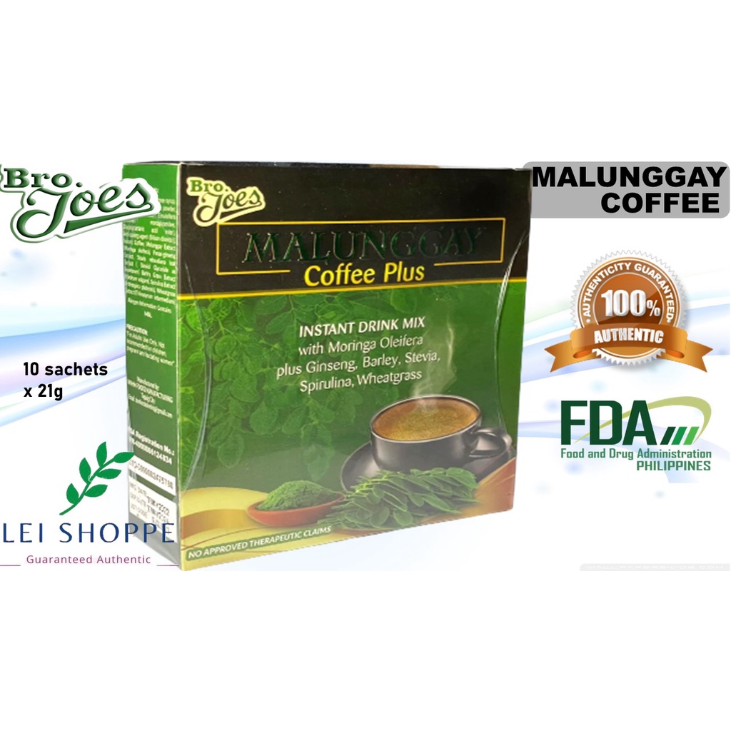 MALUNGGAY COFFEE PLUS [Bro. Joe's 10 Sachets x21g] Healthy Drinks Shopee Philippines