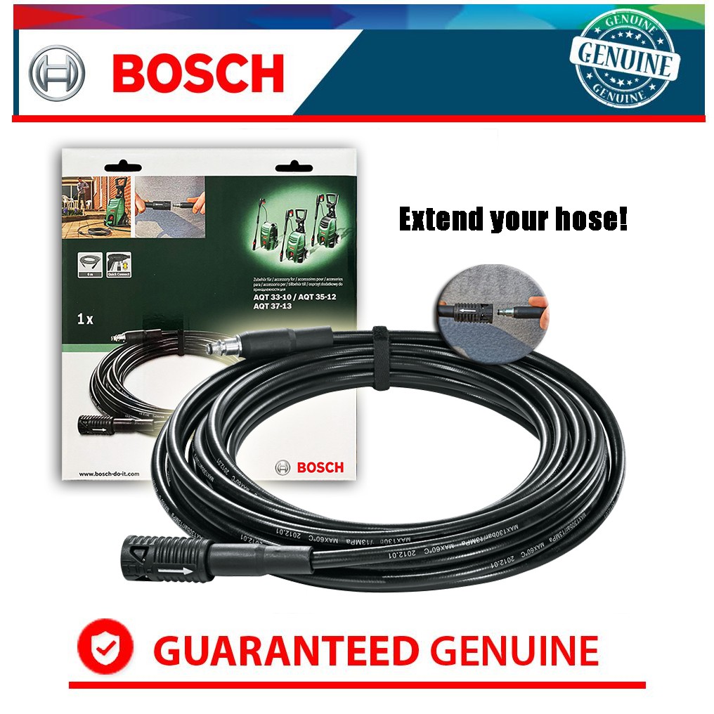 10m Bosch AQT Pressure Washer HOSE Easy Aquatak 100 quick connect fittings 