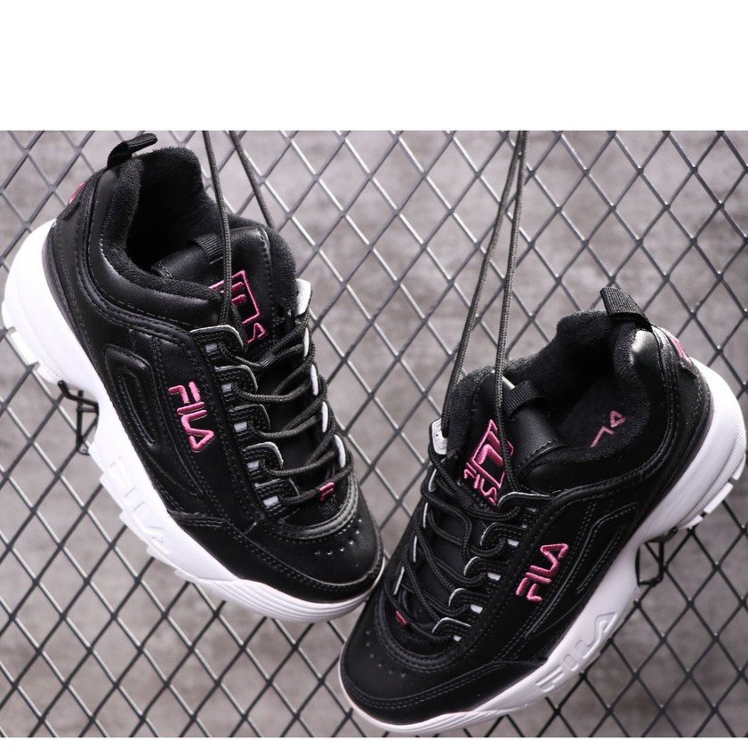 black and pink fila