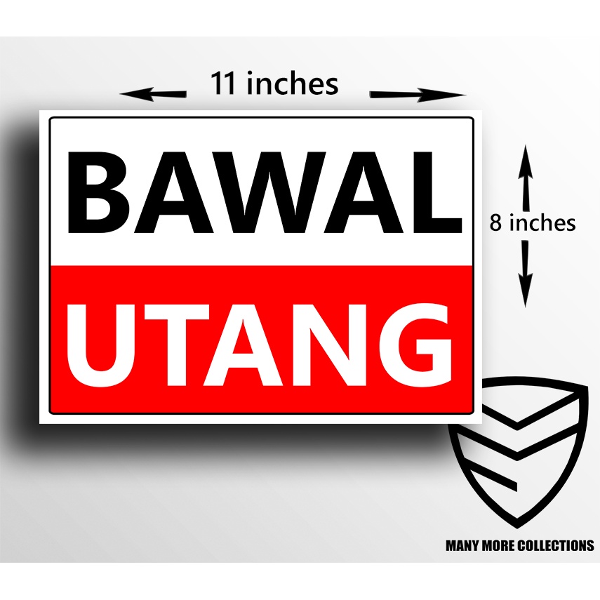 Bawal Utang Ngayon Signage - A4 Laminated | Shopee Philippines