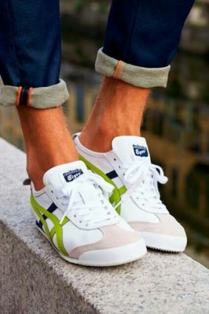 onitsuka white green