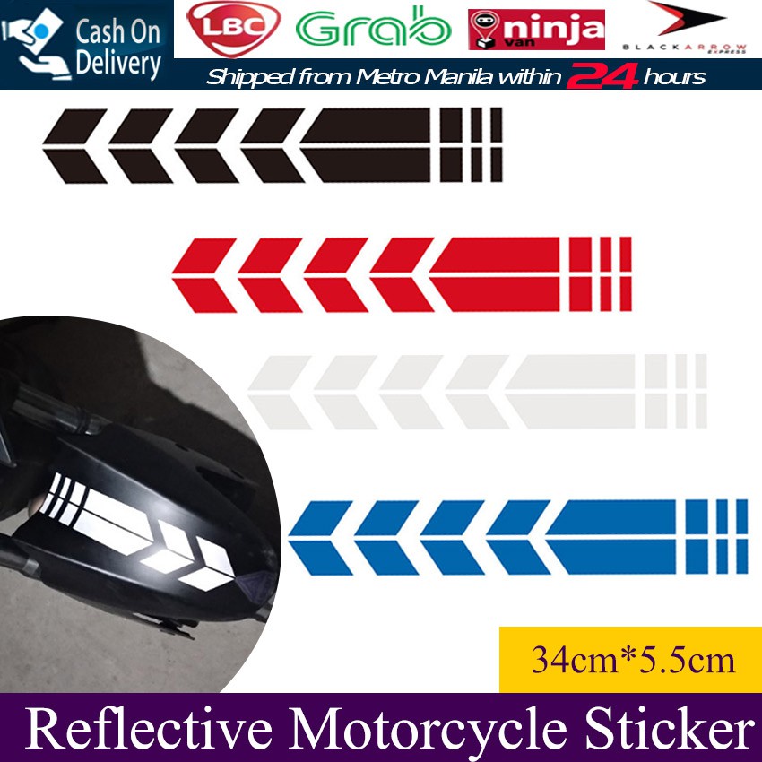 Motorcycle Reflective Stickers Bike Bicycle Fender Decals Shopee