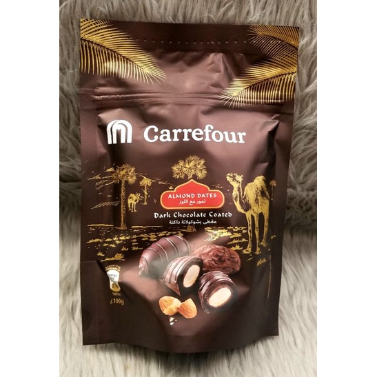 Authentic Carrefour Dark Chocolate Coated Almond Dates Shopee Philippines