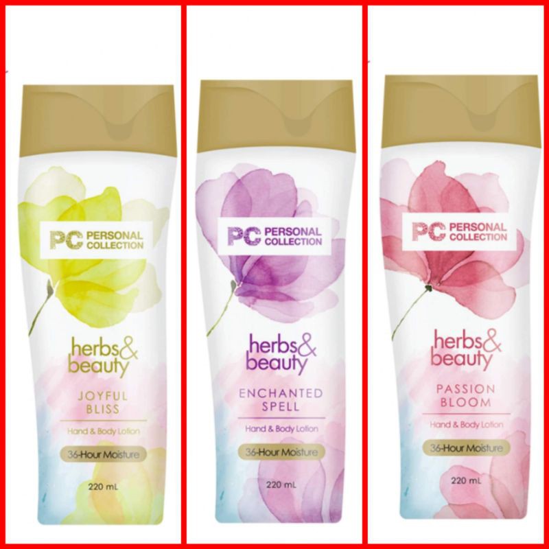 Personal Collection herbs & beauty hand and body lotion 36 hours