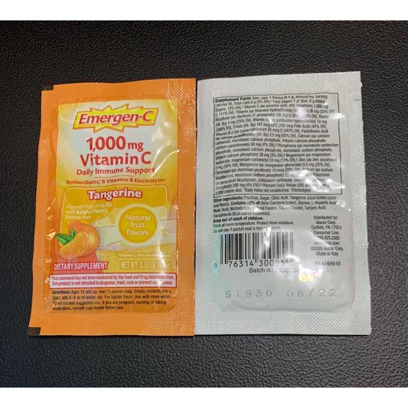 Emergen C 1000mg Vitamin C Mineral Supplement 7b Vitamins Antioxidants Electrolytes In Sachet Shopee Philippines