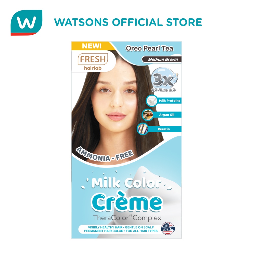 FRESH Hairlab Milk Color Creme Oreo Pearl Tea Medium Brown 100ML