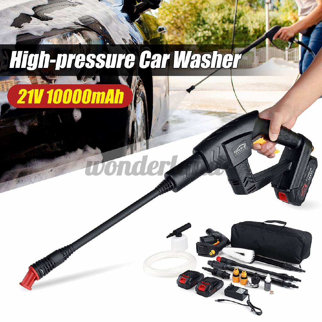 Cordless Portable High Pressure Washer 21V 10,000 mAh battery, wireless ...