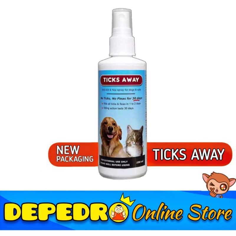 Ticks Away Anti Tick Flea Spray For Dogs Cats Shopee Philippines