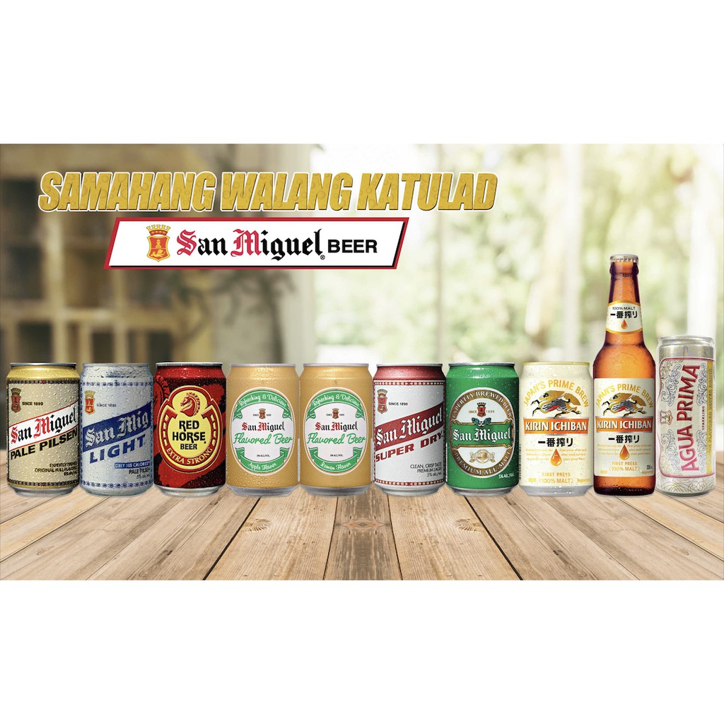 San Miguel Beers in Can (Per Pc) Full Assortment (Pilsen, Light, Red Horse, Flavored, Cali
