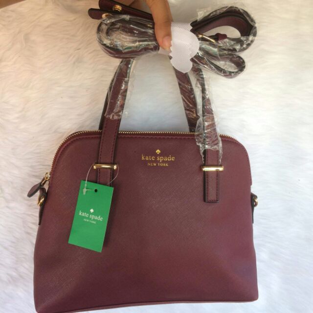 Kate Spade Bag (Maroon) | Shopee Philippines