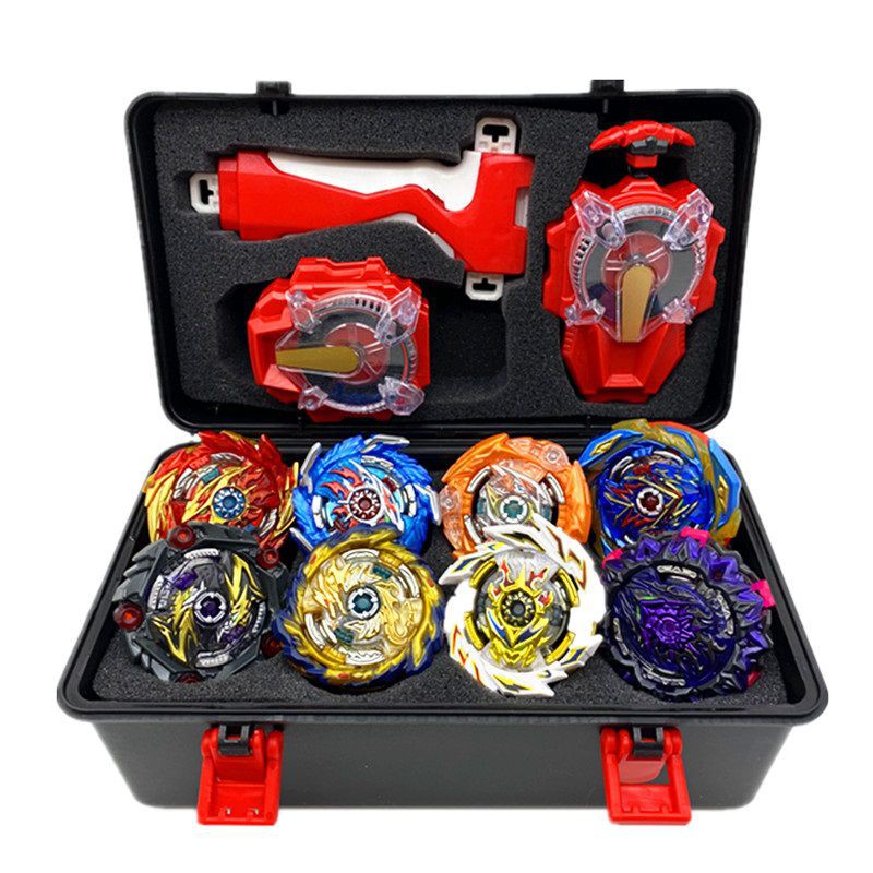 8Pcs Set King Gyro Beyblade Set With Sparkling Launcher With Storage Box | Shopee Philippines