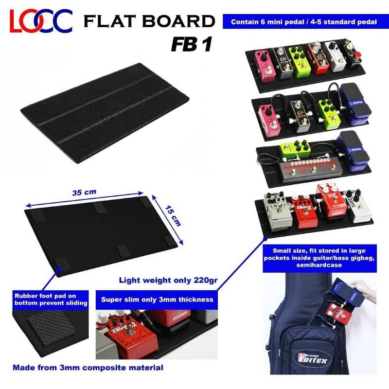 Original LOCC Velcro Flatboard Pedalboard Shopee Philippines