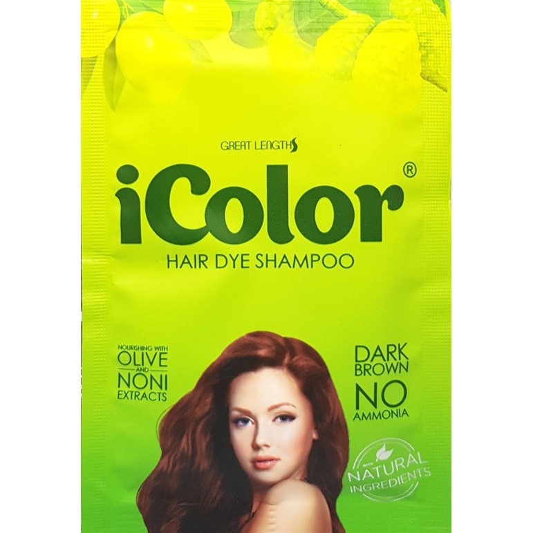 icolor hair dye shampoo dark brown 30ml sachet shopee philippines