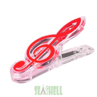 Sea  Plastic  Piano Sheet Spring Holder  Musical Note Letter Paper Clip #6