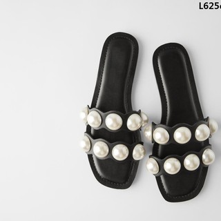Pearl Casual Fashion Slippers Flat Women Cool Drag Word 