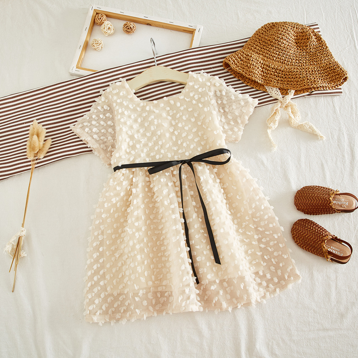 baby girl beige dress