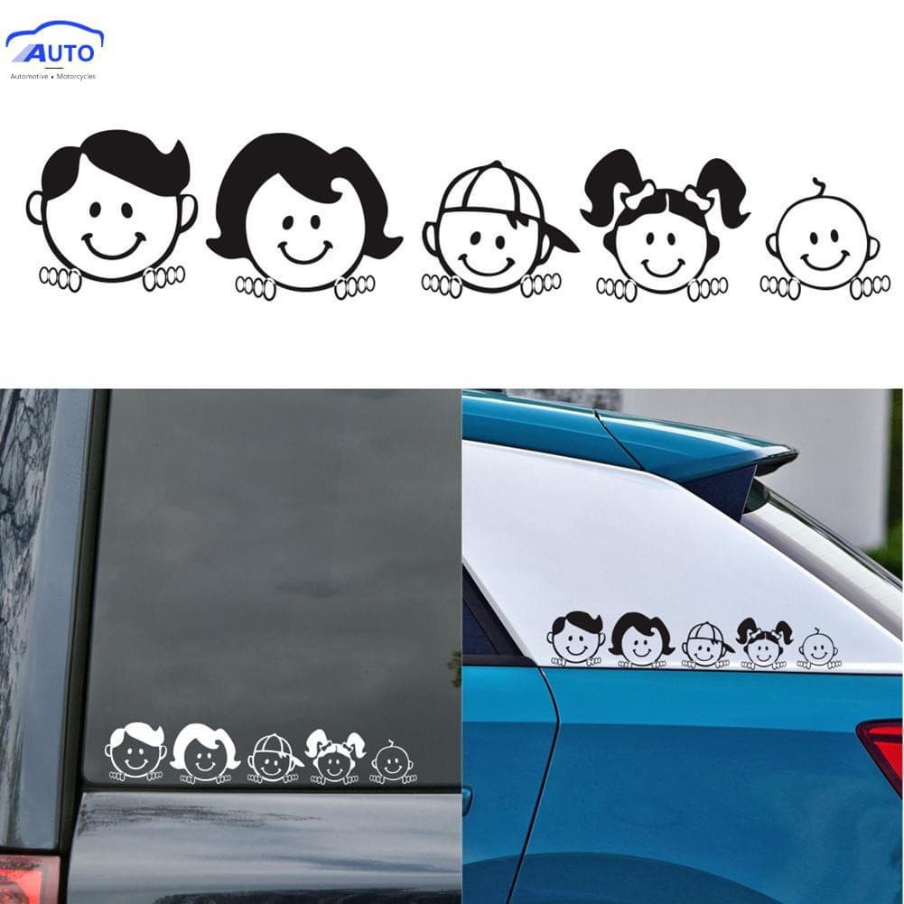 5x25cm Happy Family Car Sticker Art Design Pattern Decal For Windshield Shopee Philippines
