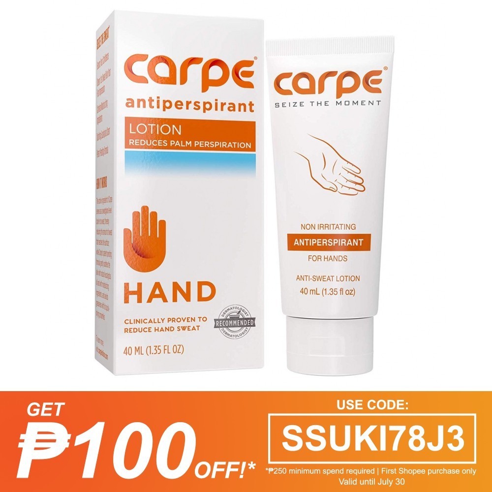 Carpe Antiperspirant Hand Lotion Reduces Hand Perspiration Clinically Proven to Reduce Hand