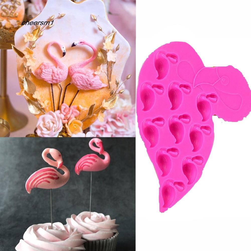 Cod Diy Cute Flamingo Silicone Mold Paste Fondant Sugarcraft Cake