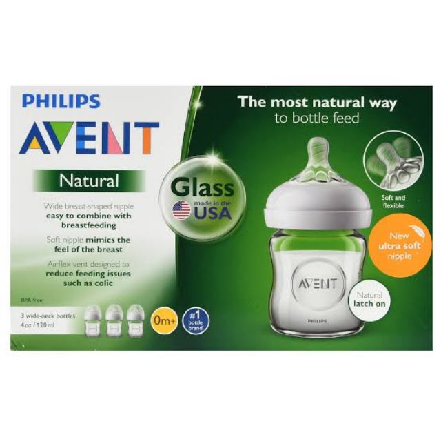 avent glass bottle set