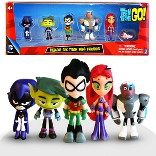 Teen Titans Go Figure Robin Raven Beast Boy Starfire Figurine Model Kids Toys Shopee Philippines - raven teen titans roblox