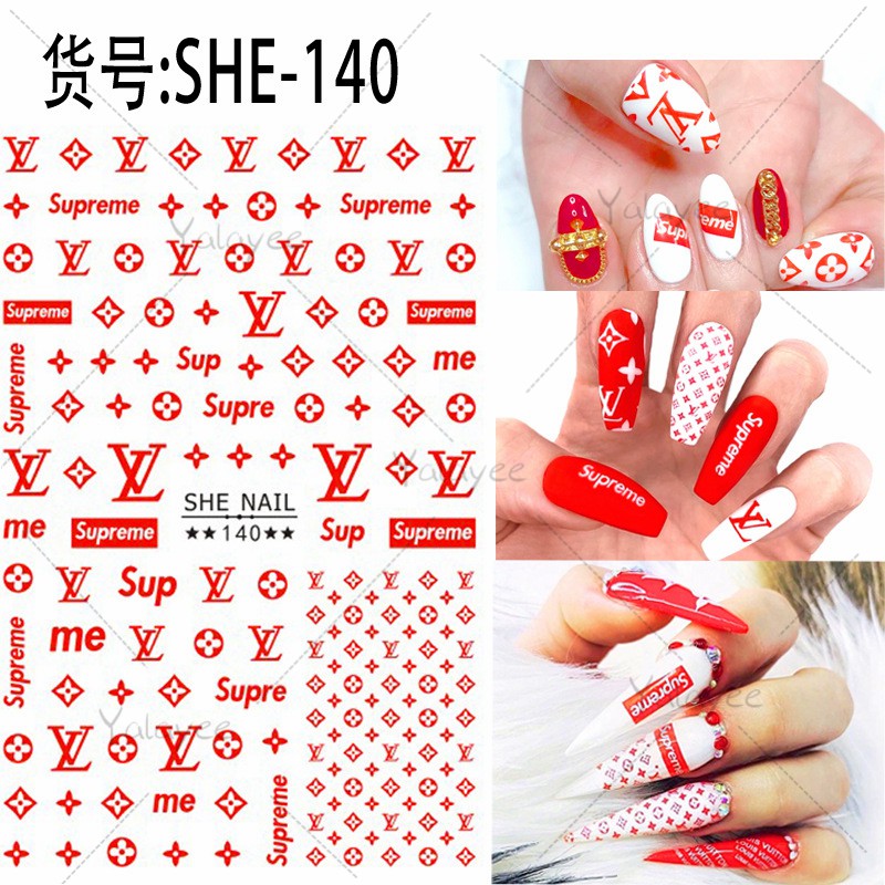 Yalayee Nail Sticker の Street Wear Logo Simulation Sticker She117 144 Shopee Philippines