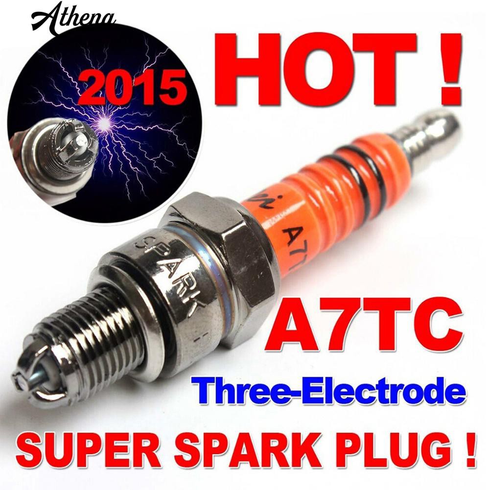 Wings Spark Plug A7TC A7TJC 3 Electrode GY6 50-125cc Moped Scooter ATV Quads Hot Sale Pack of 10 