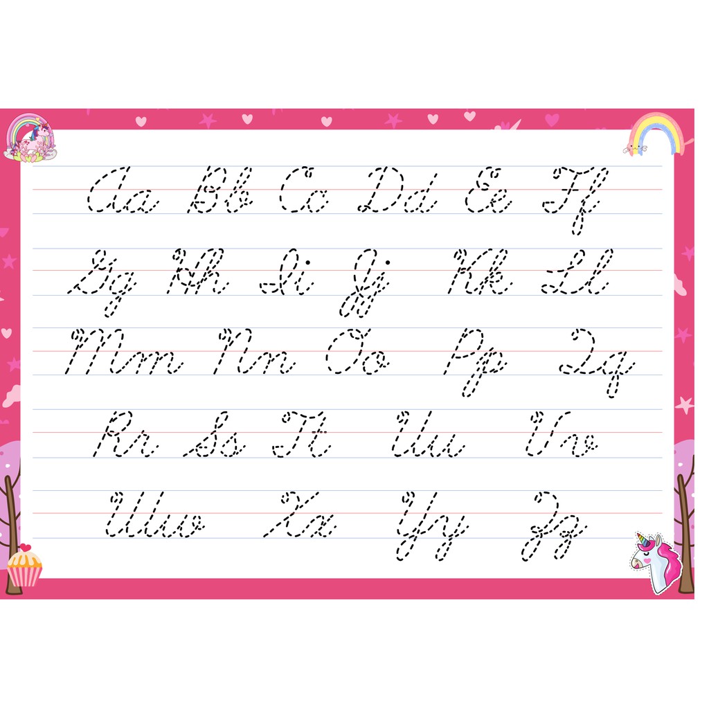 Cursive uppercase and lowercase letter tracing worksheets cursive