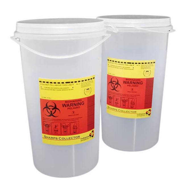 3L Sharps Collector Biohazard Needle Disposal Container White | Shopee Philippines