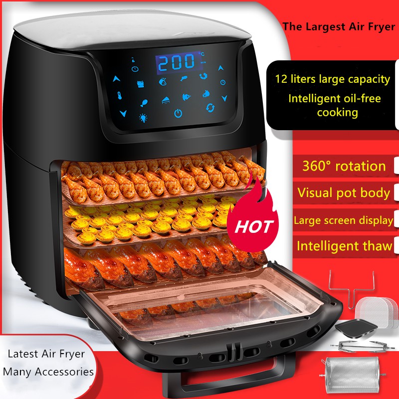 [1 Year Warranty]12L Air Fryer Oil Free Air Fryer The Largest Air Fryer ...