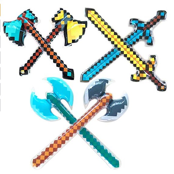 Minecraft Inflatable Weapon Toys Sword Axe Double Headed Axe Shopee