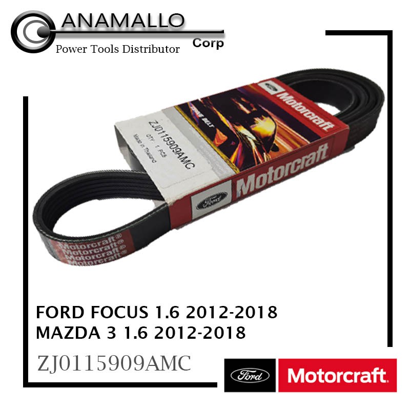 Drive Belt / Serpentine Belt Ford Focus 1.6 / Mazda 3 1.6 Model 2012