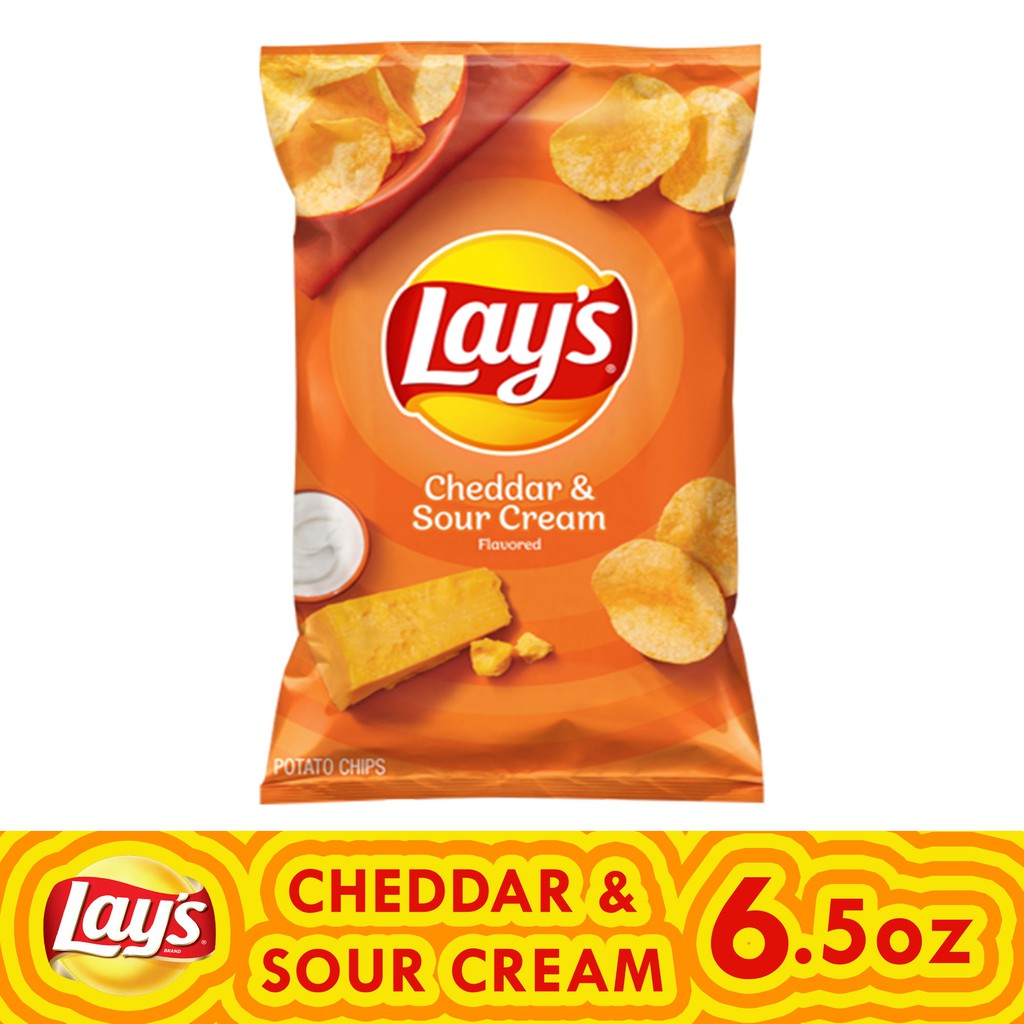 Lay's Cheddar & Sour Cream Potato Chips 6.5oz | Shopee Philippines