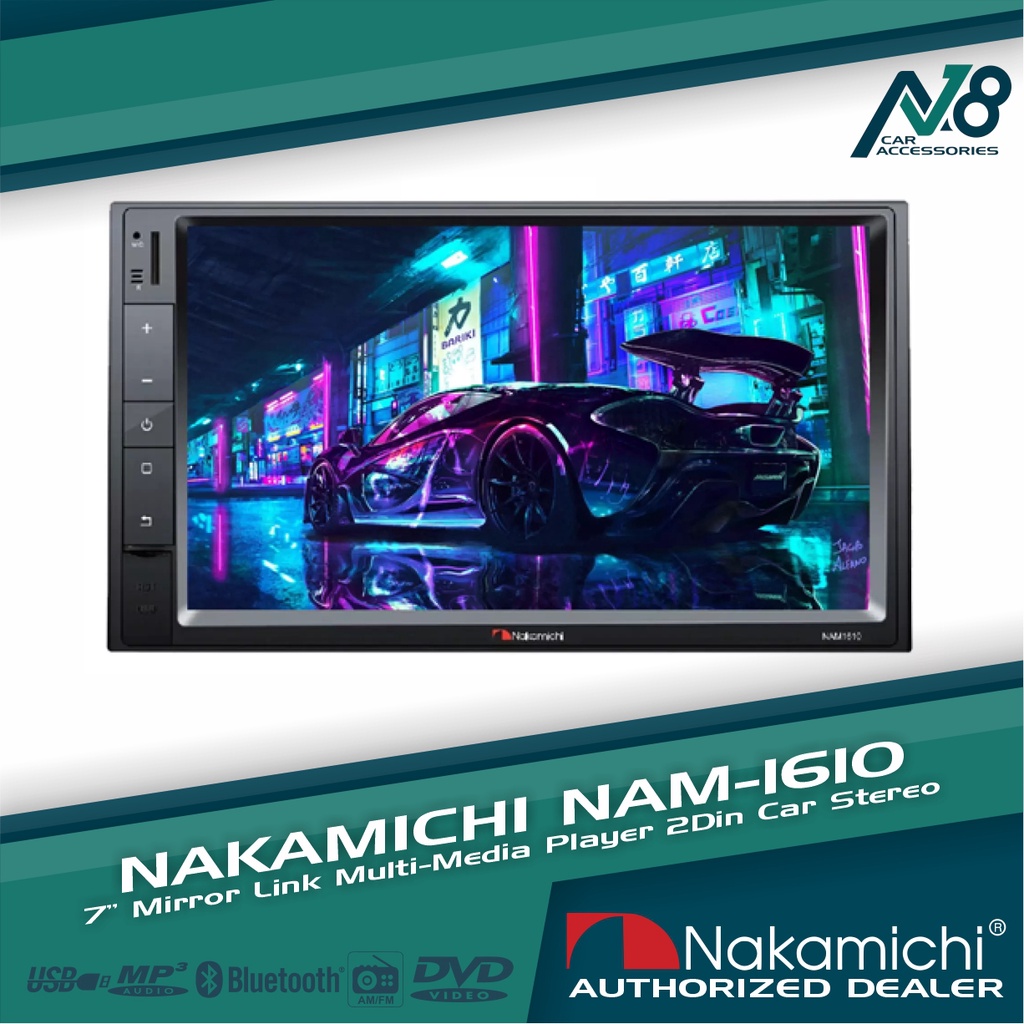 Nakamichi Nam-1610 Mirror Link 2DIN Car Stereo | Shopee Philippines